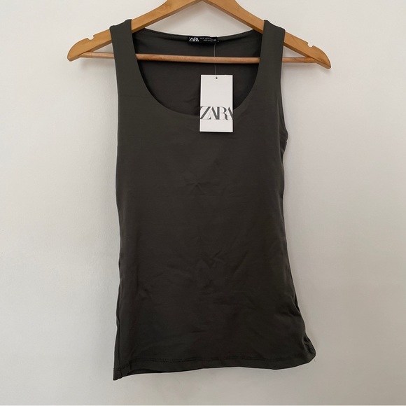 Zara ELASTIC TOP WITH WIDE STRAPS - Picture 3 of 12